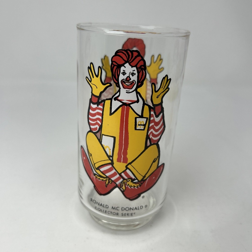 Vintage McDonalds Ronald McDonald Collector Series Drinking Glass 1977